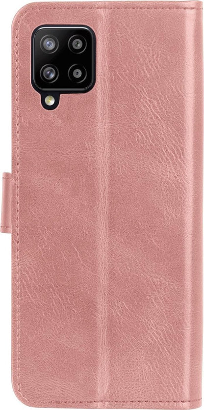 Forterra Samsung A42 Hoesje Bookcase Cover met Kaarthouder - Rosé goud