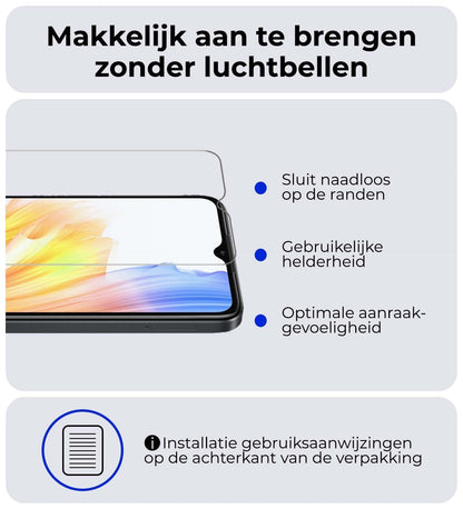 Forterra OPPO A18 Screenprotector Gehard Glas - Anti-kras