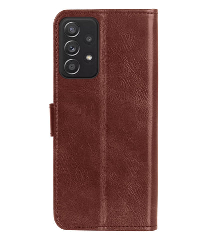 Forterra Samsung A13 4G Hoesje Bookcase Cover met Kaarthouder - Bruin