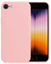 Forterra iPhone SE 2022 Hoesje Siliconen Backcover Lichtgewicht - Lichtroze