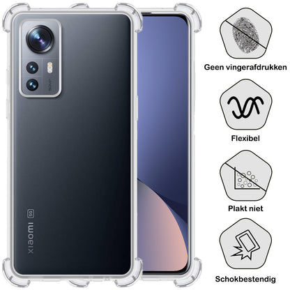 Forterra Xiaomi 12X Hoesje Shockproof Backcover Siliconen - Transparant
