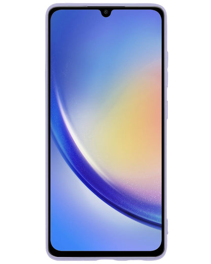 Forterra Samsung A34 Hoesje Siliconen Backcover Lichtgewicht - Lila