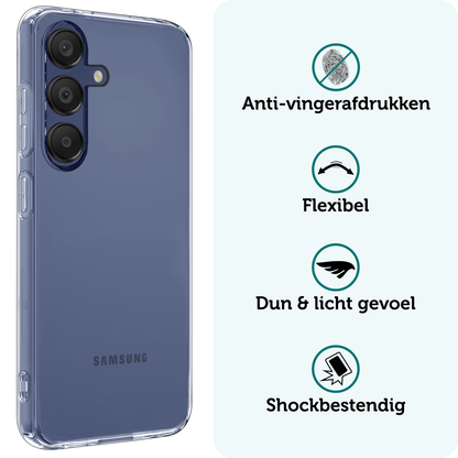 Forterra Samsung A16 Hoesje Siliconen Backcover Lichtgewicht - Transparant
