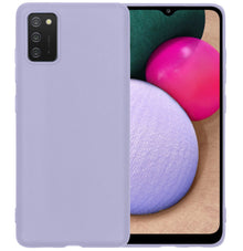 Forterra Samsung A03s Hoesje Siliconen Backcover Lichtgewicht - Lila