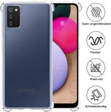 Forterra Samsung A02s Hoesje Shockproof Backcover Siliconen - Transparant