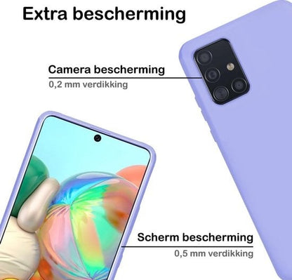 Forterra Samsung A71 Hoesje Siliconen Backcover Lichtgewicht - Lila