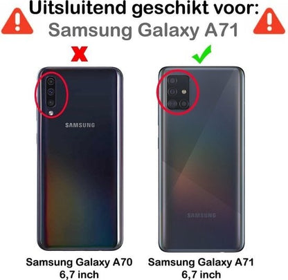 Forterra Samsung A71 Hoesje Siliconen Backcover Lichtgewicht - Groen