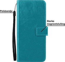 Forterra Samsung A12 Hoesje Bookcase Cover met Kaarthouder - Turquoise