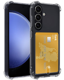 Forterra Samsung S23 FE Hoesje Kaarthouder Backcover Shockproof - Transparant