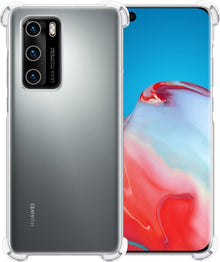 Forterra Huawei P40 Hoesje Shockproof Backcover Siliconen - Transparant