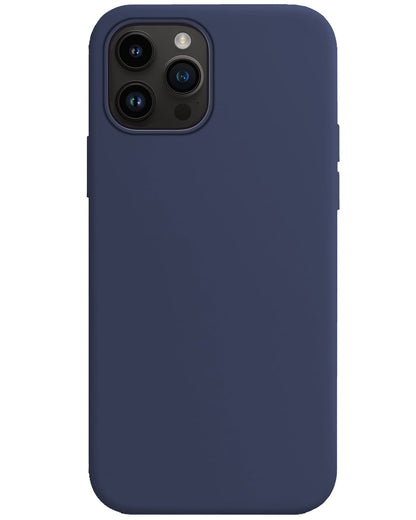 Forterra iPhone 15 Pro Max Hoesje Siliconen Backcover Lichtgewicht - Donkerblauw
