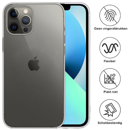 Forterra iPhone 13 Pro Max Hoesje Siliconen Backcover Lichtgewicht - Transparant
