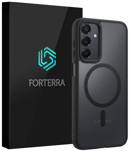 Forterra Samsung A16 Hoesje Geschikt voor Magsafe Backcover Shockproof - Zwart