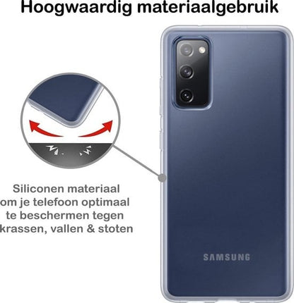 Forterra Samsung A41 Hoesje Siliconen Backcover Lichtgewicht - Transparant