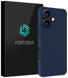 Forterra iPhone 17 Hoesje Siliconen Backcover Lichtgewicht - Donkerblauw