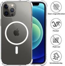 Forterra iPhone 12 Pro Max Hoesje Geschikt voor Magsafe Backcover Shockproof - Transparant