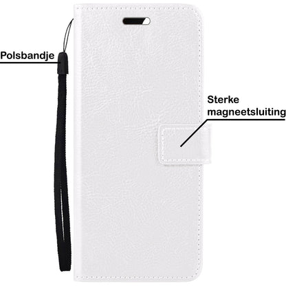 Forterra Samsung A02s Hoesje Bookcase Cover met Kaarthouder - Wit