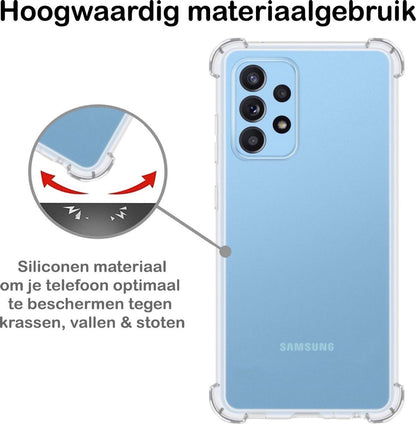 Forterra Samsung A52 Hoesje Shockproof Backcover Siliconen - Transparant