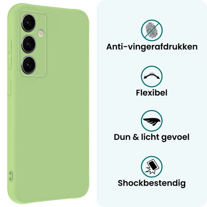Forterra Samsung S25 Plus Hoesje Siliconen Backcover Lichtgewicht - Groen
