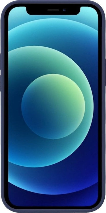 Forterra iPhone 12 Mini Hoesje Siliconen Backcover Lichtgewicht - Donkerblauw