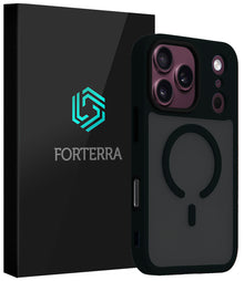 Forterra iPhone 18 Pro Max Hoesje Geschikt voor Magsafe Backcover Shockproof - Zwart