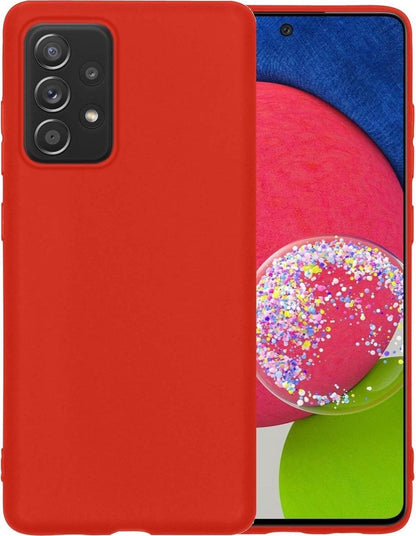 Forterra Samsung A52s Hoesje Siliconen Backcover Lichtgewicht - Rood