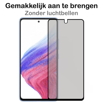 Forterra Samsung A53 Screenprotector Gehard Glas - Privacy