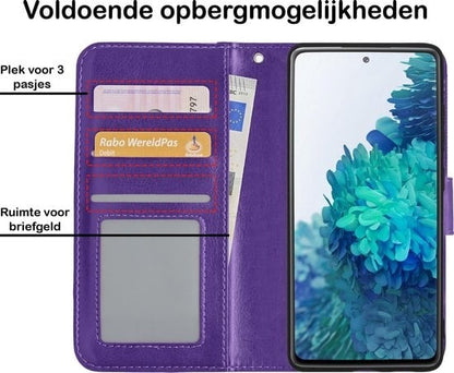 Forterra Samsung S20 FE Hoesje Bookcase Cover met Kaarthouder - Paars