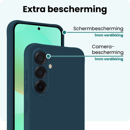 Forterra Samsung A36 Hoesje Siliconen Backcover Lichtgewicht - Donkerblauw