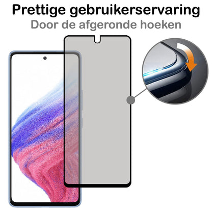 Forterra Samsung A53 Screenprotector Gehard Glas - Privacy