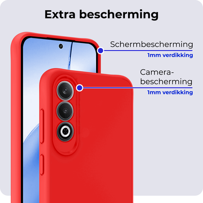 Forterra OnePlus Nord CE 4 Hoesje Siliconen Backcover Lichtgewicht - Rood