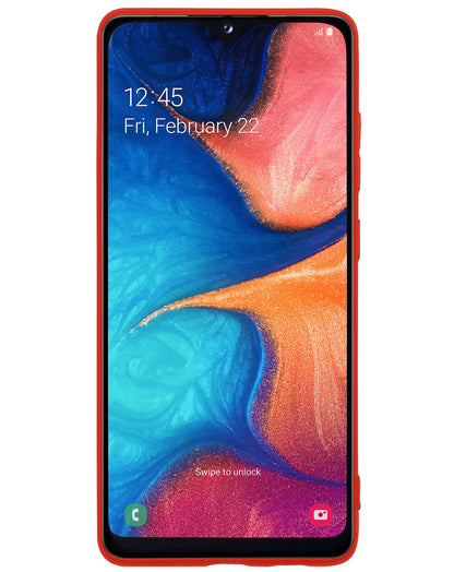 Forterra Samsung A20e Hoesje Siliconen Backcover Lichtgewicht - Rood
