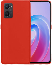 Forterra OPPO A96 Hoesje Siliconen Backcover Lichtgewicht - Rood