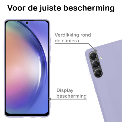 Forterra Samsung A54 Hoesje Siliconen Backcover Lichtgewicht - Lila