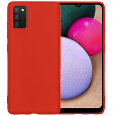 Forterra Samsung A03s Hoesje Siliconen Backcover Lichtgewicht - Rood