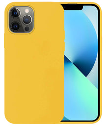 Forterra iPhone 13 Pro Max Hoesje Siliconen Backcover Lichtgewicht - Geel