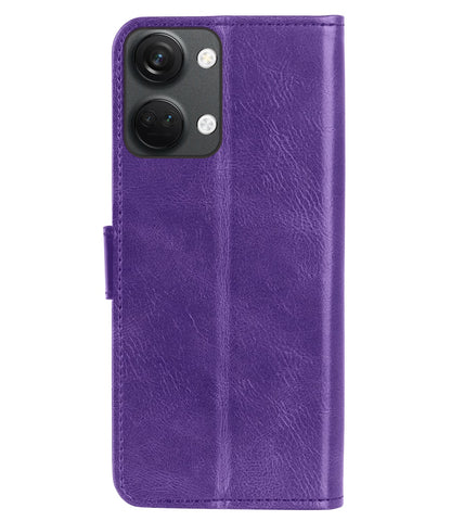 Forterra OnePlus Nord 3 Hoesje Bookcase Cover met Kaarthouder - Paars