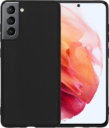 Forterra Samsung S21 Plus Hoesje Siliconen Backcover Lichtgewicht - Zwart