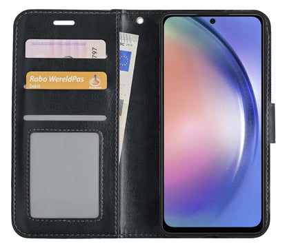 Forterra Samsung A54 Hoesje Bookcase Cover met Kaarthouder - Zwart