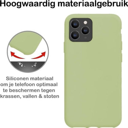 Forterra iPhone 11 Pro Max Hoesje Siliconen Backcover Lichtgewicht - Groen