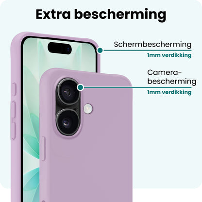 Forterra iPhone 17 Hoesje Siliconen Backcover Lichtgewicht - Lila