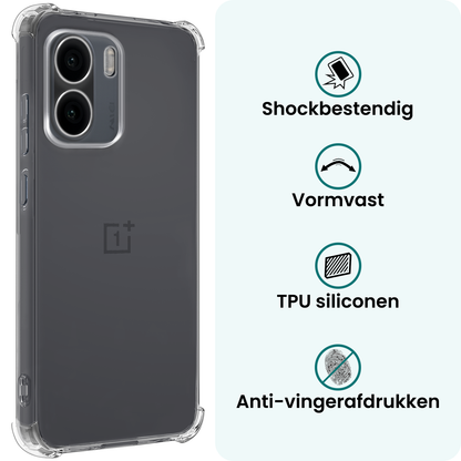 Forterra OnePlus 15R Hoesje Shockproof Backcover Siliconen - Transparant