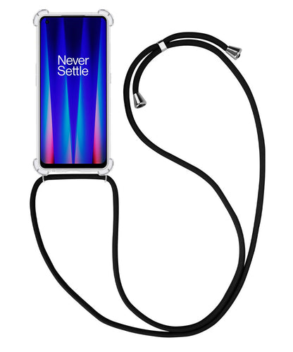 Forterra OnePlus Nord CE 2 Hoesje met Koord Backcover Shockproof - Transparant