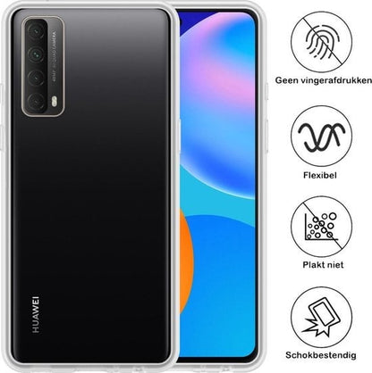 Forterra Huawei P smart 2021 Hoesje Siliconen Backcover Lichtgewicht - Transparant