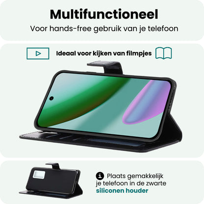 Forterra Google Pixel 11 Hoesje Bookcase Cover met Kaarthouder - Zwart