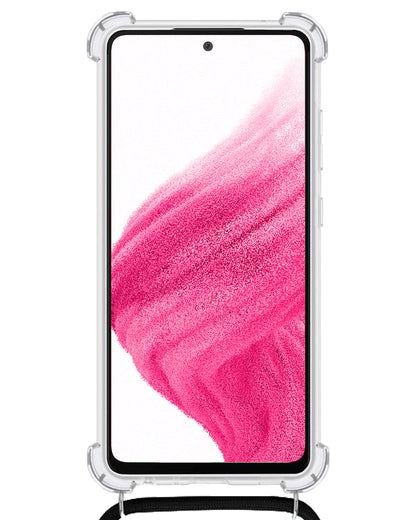 Forterra Samsung A72 Hoesje met Koord Backcover Shockproof - Transparant
