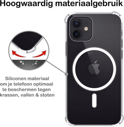 Forterra iPhone 12 Mini Hoesje Geschikt voor Magsafe Backcover Shockproof - Transparant