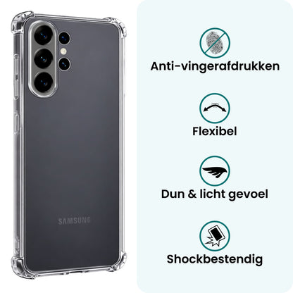 Forterra Samsung S26 Ultra Hoesje Shockproof Backcover Siliconen - Transparant