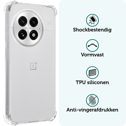 Forterra OnePlus 13 Hoesje Shockproof Backcover Siliconen - Transparant