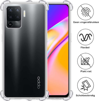 Forterra OPPO A94 Hoesje Shockproof Backcover Siliconen - Transparant